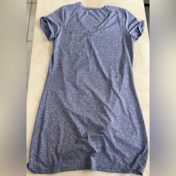 V-Neck Casual T-Shirt Dress with Side Knot - Picture 2 of 2